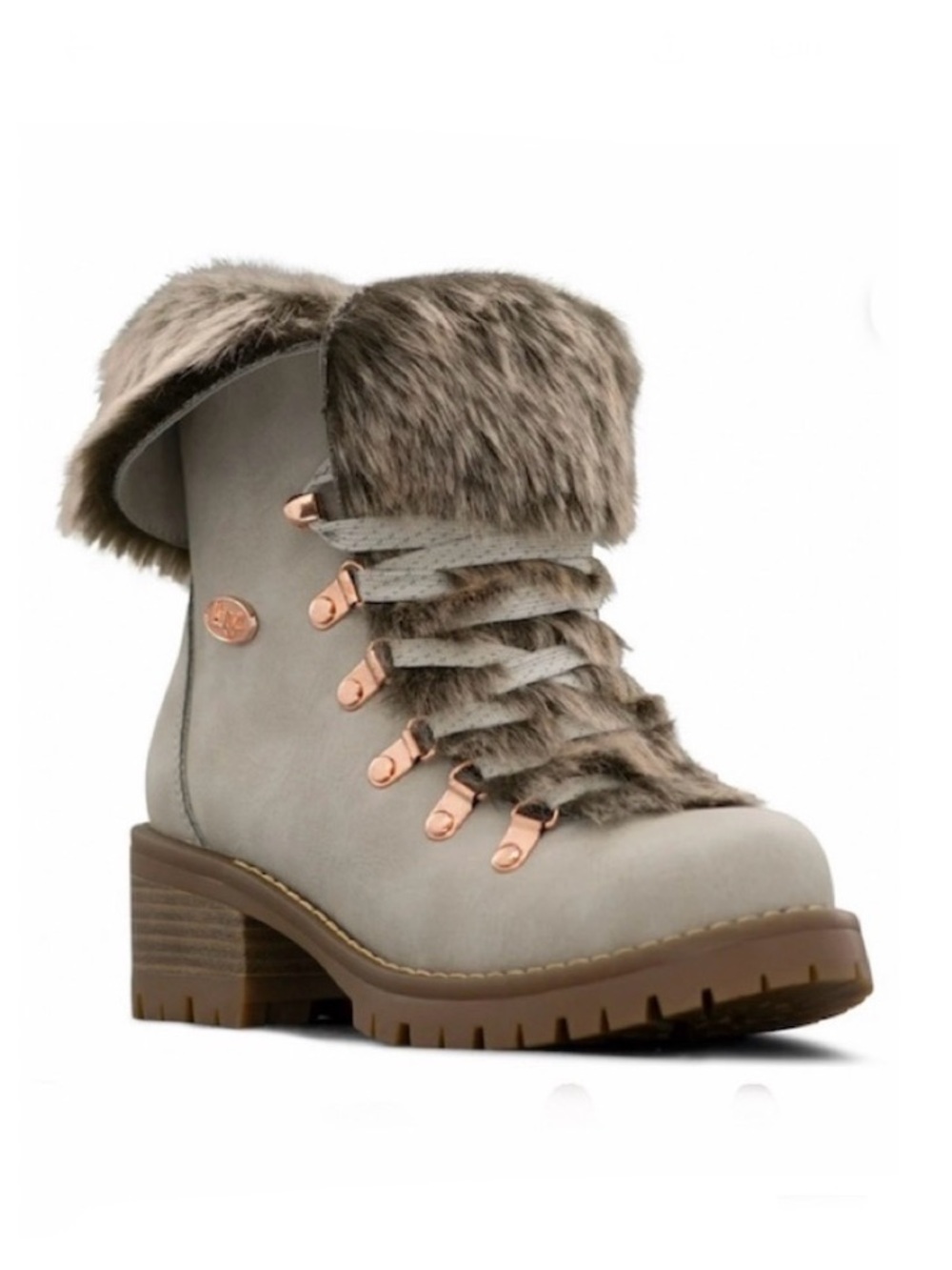 Lugz Women's Gray And Tan Eevee Boot Size 9.5 Hiker Boots Lugz NEW
